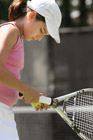 Girl playing tennis