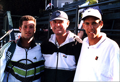 Bill Cole with Davis Cup team