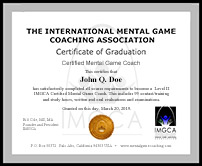 IMGCA Certification Graduation Certificate