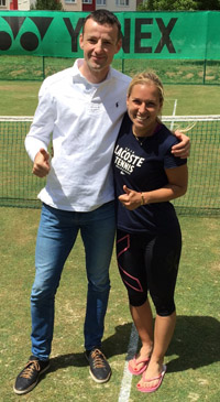 Radek Sefcik with D. Cibulkova