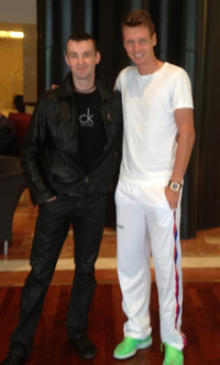 Radek Sefcik with no.6 ATP tennis player T. Berdych
