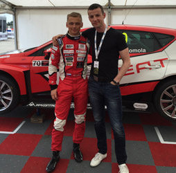 Radek Sefcik with racer M. Homola